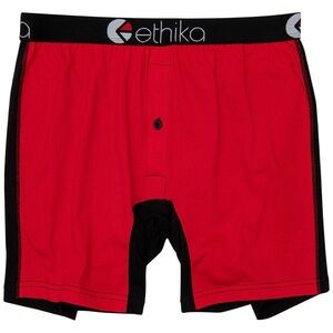 NWT ethika Red and Black Men’s Boxer Briefs (Size: 3XL)